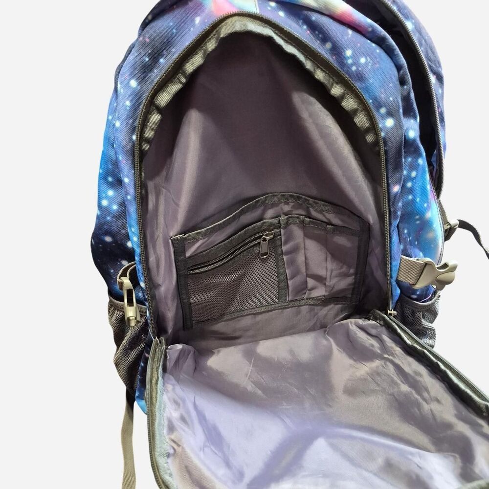 Galaxy Print Multi-Compartment Tech Backpack - Picture 4 of 7